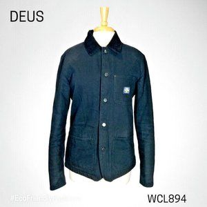 Deus Customs Parts & Service Mens Black Long Sleeve Button Front Jacket Size S